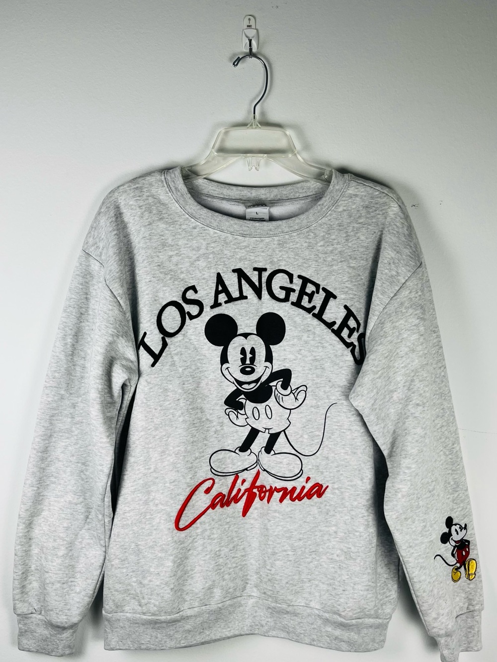 Disney Gray Mickey Mouse 'Los Angeles California' Graphic Sweatshirt